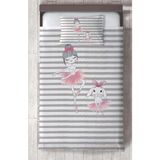 Mekta Home Bebek ve Çocuk Odası Tavşanlı Balerin Kız Desenli Yatak Örtüsü - Renkli - 140 x 220 cm