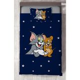 Mekta Home Bebek ve Çocuk Odası Tom ve Jery Desenli Yatak Örtüsü - Renkli - 140 x 220 cm