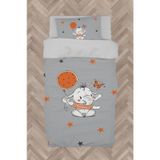 Mekta Home Bebek Ve Çocuk Odası Turncu Filli Balon Desenli Nevresim Takımı