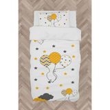 Mekta Home Bebek ve Çocuk Odası Üç Balonlu Seksek Desenli Nevresim Takımı - Renkli - 160 x 230 cm