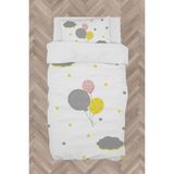 Mekta Home Bebek ve Çocuk Odası Üç Renkli Balon Desenli Nevresim Takımı - 160 x 230 cm