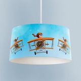 Mekta Home Bebek ve Çocuk Odası Uçak ve Küçük Pilot Desenli Avize - Renkli - 1