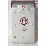 Mekta Home Bebek ve Çocuk Odası Uçan Balon ve Yıldızlar Desenli Yatak Örtüsü - Renkli - 140 x 220 cm