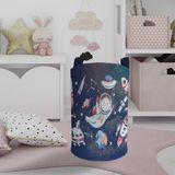 Mekta Home Bebek ve Çocuk Odası Uzaylı Astronot Desenli Oyuncak Sepeti - Renkli