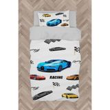 Mekta Home Bebek ve Çocuk Odası Yarış Arabalaları Desenli Nevresim Takımı - Renkli - 160 x 230 cm