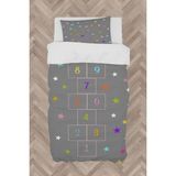 Mekta Home Bebek ve Çocuk Odası Yıldızlı Seksek Desenli Nevresim Takımı - Renkli - 160 x 230 cm