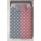 Mekta Home Bebek ve Çocuk Odası Yıldızlı ve Iki Renk Desenli Yatak Örtüsü - Renkli - 140 x 220 cm