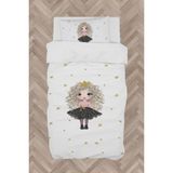 Mekta Home Bebek ve Çocuk Odası Yıldızlı ve Kıvırcık Saçlı Prenses Desenli Nevresim Takımı - Renkli - 160 x 230 cm
