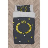 Mekta Home Bebek ve Çocuk Odası Yol ve Seksek Desenli Antrasit Nevresim Takımı - Renkli - 160 x 230 cm