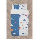 Mekta Home Bebek ve Çocuk Odası Yollu ve Seksek Desenli Nevresim Takımı - Renkli - 160 x 230 cm