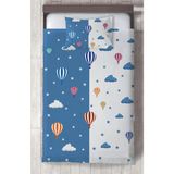 Mekta Home Bebek ve Çocuk Odası Yollu ve Seksek Desenli Yatak Örtüsü - Renkli - 140 x 220 cm