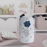 Mekta Home Filli Mavi Balon Desenli Renkli Keçe Bebek ve Çocuk Odası Oyuncak Sepeti 45cm