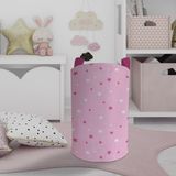 Mekta Home İki Renkli Yıldızlı Pembe Bebek ve Çocuk Odası Oyuncak Sepeti