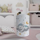 Mekta Home Mavi Renkli Bebek ve Çocuk Odası Sevimli Uyuyan Ayı Desenli Oyuncak Sepeti 45cm