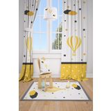Mekta Home MKT-128 Gri Uçan Balon Çocuk ve Bebek Odası 2 Kanat Fon Perdesi