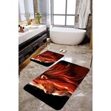Mekta Home MKTBP-0105 60x100 50x60 cm Aslan Motifli 2'li Banyo Paspas Takımı