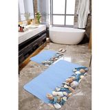 Mekta Home MKTBP-069 60x100 50x60 cm Deniz Kabuğu 2'li Banyo Paspas Takımı