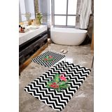 Mekta Home MKTBP-072 60x100 50x60 cm Flamingo 2'li Banyo Paspas Takımı