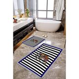 Mekta Home MKTBP-075 60x100 50x60 cm Desenli Fil 2'li Banyo Paspas Takımı