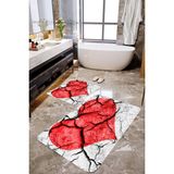 Mekta Home MKTBP-082 60x100 50x60 cm Kalpli 2'li Banyo Paspas Takımı