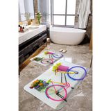 Mekta Home MKTBP-093 60x100 50x60 cm Bisiklet 2'li Banyo Paspas Takımı