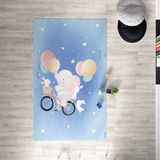 Mekta Home MKTH-028 Filli Antialerjik Mavi 55x100 cm Çocuk Odası Halı