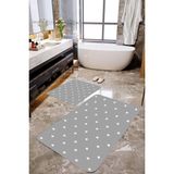 Mekta Home MKTPP-2019 60x100 50x60 cm Yıldızlı 2'li Banyo Paspas Takımı