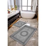 Mekta Home MKTPP-2032 60x100 50x60 cm Gri 2'li Banyo Paspas Takımı