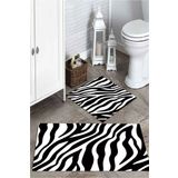 Mekta Home MKTPP-2041 60X100 50X60 Zebra Desenli 2'li Banyo Paspas Takımı