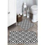 Mekta Home MKTPP-2047 60x100 50x60 cm Geometrik Desen 2'li Banyo Paspas Takımı