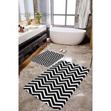 Mekta Home MKTPP-2052 60x100 50x60 cm Çizgili 2'li Banyo Paspas Takımı