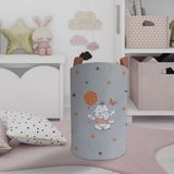 Mekta Home Renkli Bebek ve Çocuk Odası Turncu Filli Balon Desenli Keçe Oyuncak Sepeti 45cm Boy 35cm Çap