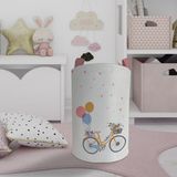 Mekta Home Renkli Bisikletli Balon Desenli Bebek ve Çocuk Odası Oyuncak Sepeti 45 cm