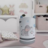 Mekta Home Renkli Fil ve Tavşan Desenli Bebek ve Çocuk Odası Oyuncak Sepeti 45cm x 35cm Keçe Malzeme