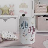 Mekta Home Renkli Uçan Balon ve Yıldızlar Desenli Oyuncak Sepeti 45cm Boy 35cm Çap Keçe Malzeme