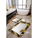 Mekta Home Sarı Gül Yapraklı 2'li Banyo Paspas Takımı MKTBP-087 60X100/50X60 - Çok Renkli