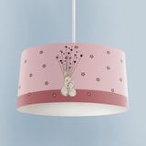 Mekta Home Tavşan Desenli Pembe Avize