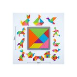 mekteplim Eğitici Tangram Zeka Oyunu - 10x10 cm Renkli Geometrik Bulmaca Geliştirici Oyuncak