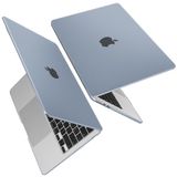 Mektron MacBook Air 13.6 inç için yükseltme kılıfı uyar 2024 2023 2022 yayın modeli M3 A3113/ M2 A2681, buzlu şeffaf dizüstü bilgisayar sert kabuk kapak klavye+web kamerası kapak+USB adaptörü, mat