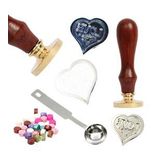 Mektup Damga Mühürü Love Kalp + 30 Mühür Mumu + Eritme Kaşığı