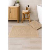 Mela Home 2'li Ayak İzli Ayak Havlusu- Ayak Paspası - 50*70 cm - Su Emici - Kaymaz Taban