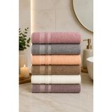 Mela Home Flower 50*90 cm 6'lı El ve Yüz Havlu Seti- Çeyizlik- Hediyelik - Mutfak %100 Pamuklu - Çok Renkli - 50 x 90 cm
