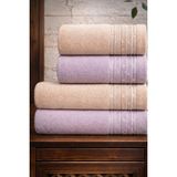 Mela Home Inci 4'lü Banyo Havlu Seti Hamam Takımı- El ve Yüz Havlusu- Çeyiz - Hediyelik 100% Pamuk - 90 x 145 cm - Çok Renkli