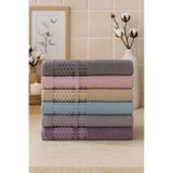 Mela Home Örgü Desenli 50*90 cm 6'lı El ve Yüz Havlu Seti - Hediyelik - Çeyizlik - Mutfak - Banyo %100 Pamuk