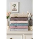 Mela Home Palmiye Desenli Saçaklı 50*90 cm 6'lı El Yüz Havlusu-Havlu Seti-Çeyizlik-Hediyelik-Mutfak %100 Pamuk - 50 x 90 cm - Çok Renkli