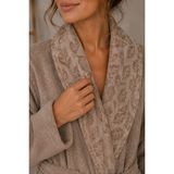 Mela Home | Premium | %100 Pamuk Kadın / Erkek Unisex Bornoz - Havlu - Çeyiz Seti - Bej - L-XL