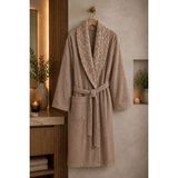 Mela Home | Premium | %100 Pamuk Kadın / Erkek Unisex Bornoz - Havlu - Çeyiz Seti - Bej - S-M
