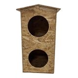Melada Kedi Evi Dış Ortam Uygun Ahşap Kedi Evi Dublex OSB 66x39x32 cm