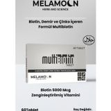Melamoon Biotin 5000 Mcg Zenginleştirilmiş Saç Ve Tırnak Vitamini - Demir Ve Çinko Katkılı 60 Tablet