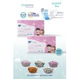 Melantis Medikal Meltblownlu 3 Katlı Telli Cerrahi Maske Kız Çocuk 2 Kutu 100 Adet